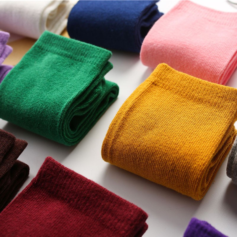 Vớ Cotton Cổ Thấp Màu Kẹo / Vàng / Xanh Dương / Tím / Xanh Lá / Đen Phong Cách Hàn Quốc Xinh
