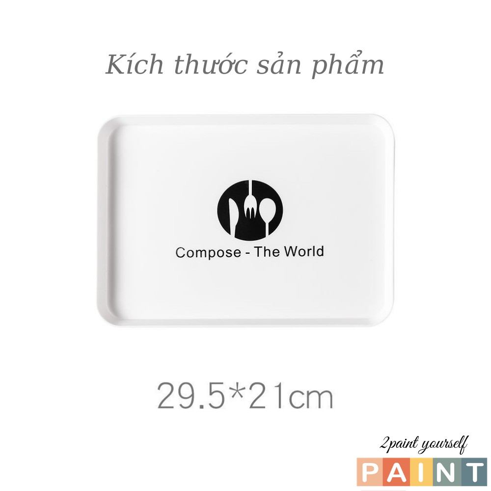 Khay nhựa decor đựng đồ đạo cụ chụp ảnh trang trí 2Paint