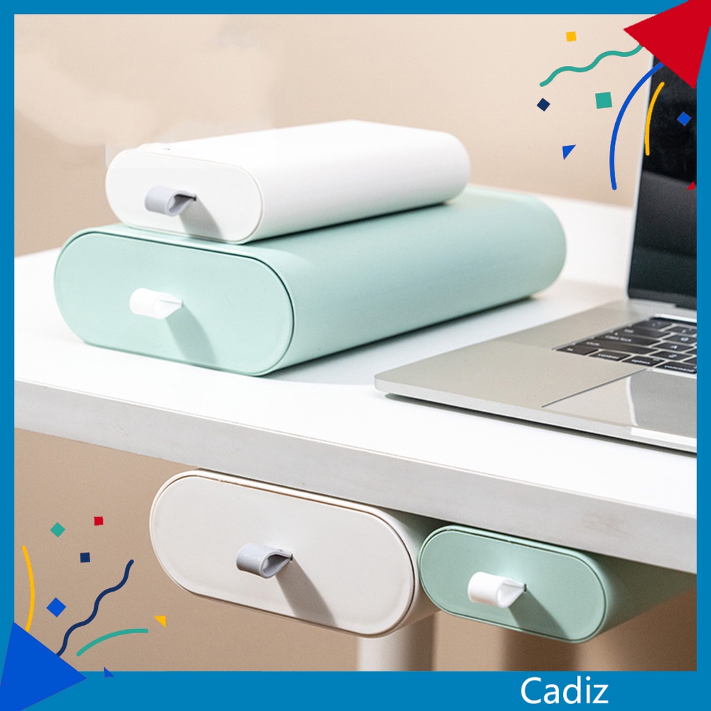 [Hàng mới về] Hộp đựng đồ đặt dưới bàn bằng nhựa tiện lợi cho nhà