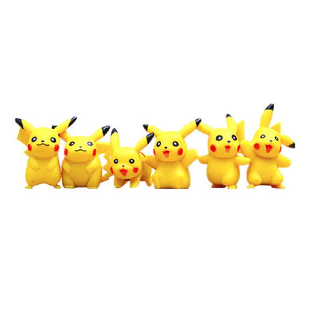 Set 6 Mô Hình Đồ Chơi Nhân Vật Hoạt Hình Pikachu Đáng Yêu