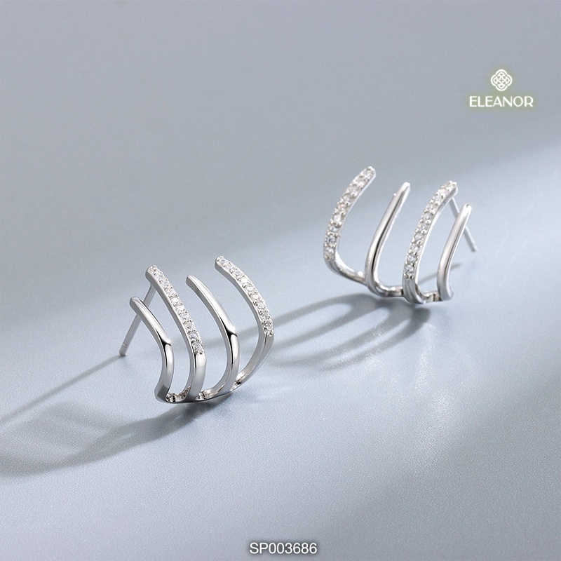 Bông tai nữ Eleanor Accessories nhiều vòng sát vành phụ kiện trang sức sang chảnh