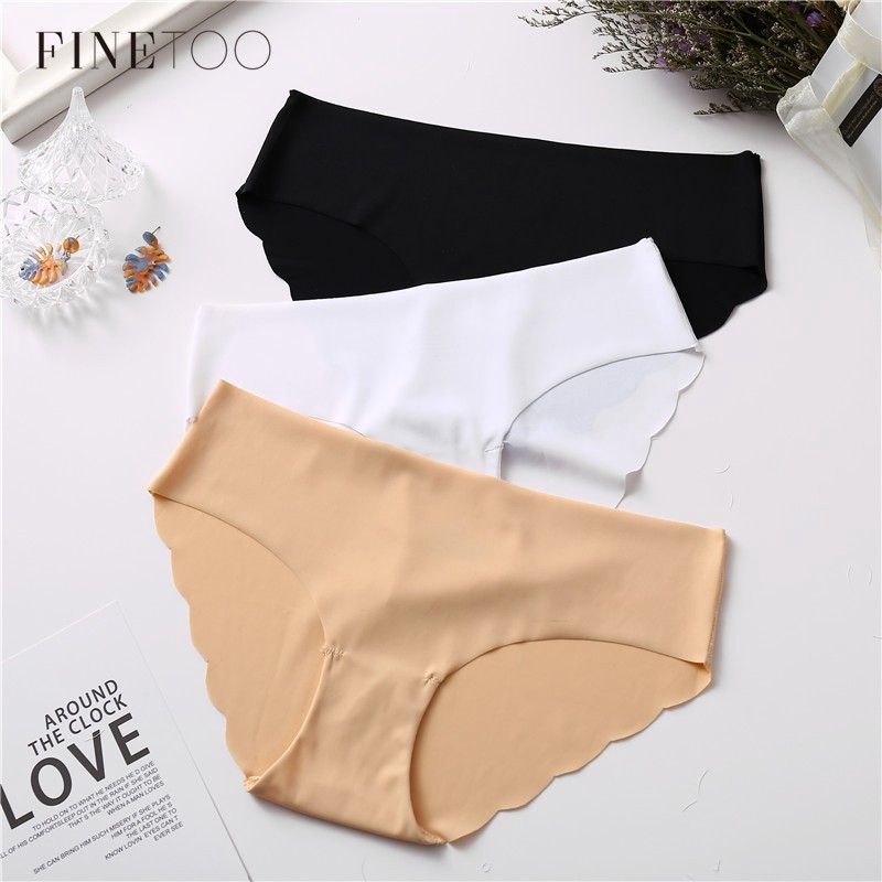FINETOO Quần Lót Lụa Mỏng Không Đường May Thoáng Khí Dành Cho Nữ