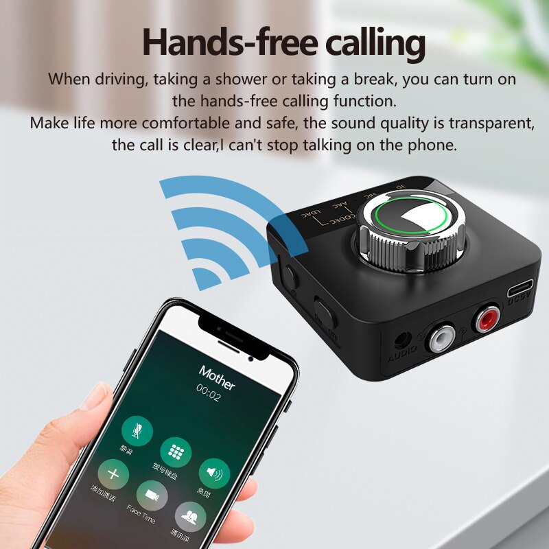 Bộ thu âm thanh Bluetooth 5.0 Bộ chuyển đổi không dây LDAC AAC 3D Dongle 3.5mm Jack Aux RCA Rảnh tay cho bộ phụ kiện trên xe Loa Bộ phát BT