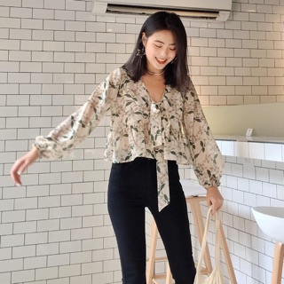 Áo somi hoạ tiết