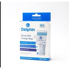 [Mã 267FMCGSALE giảm 8% đơn 500K] Túi Trữ Sữa Dolphin Hộp 20 Túi/ Túi 250ml - Túi Trữ Sữa Mẹ