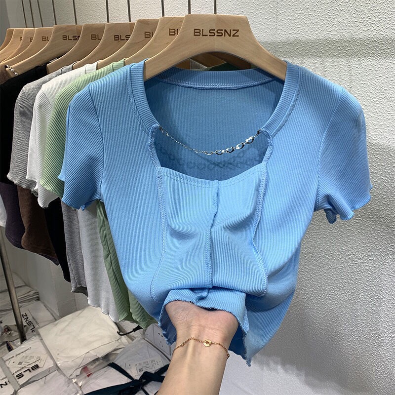 Áo Thun NgắN Tay DáNg Ôm ThờI Trang JL-TX-344