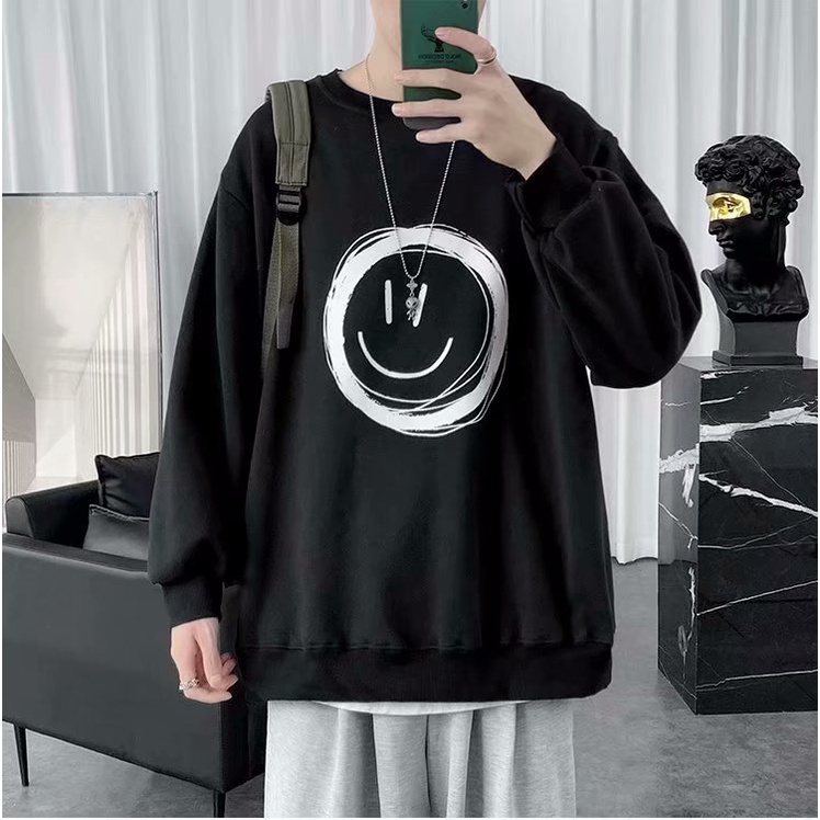 Áo hoodie form rộng phong cách Nhật Bản hợp thời trang size M-5Xl với 4 màu tùy chọn