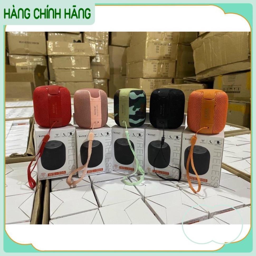 Loa Bluetooth Wster WS 305 mini, loa cầm tay bass mạnh cho laptop pc  Chính Hãng BH 12 Tháng