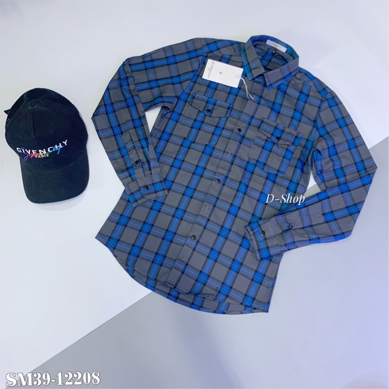 Sơ Mi kẻ pha xám 3 màu , sơ mi kẻ ô sọc SM39