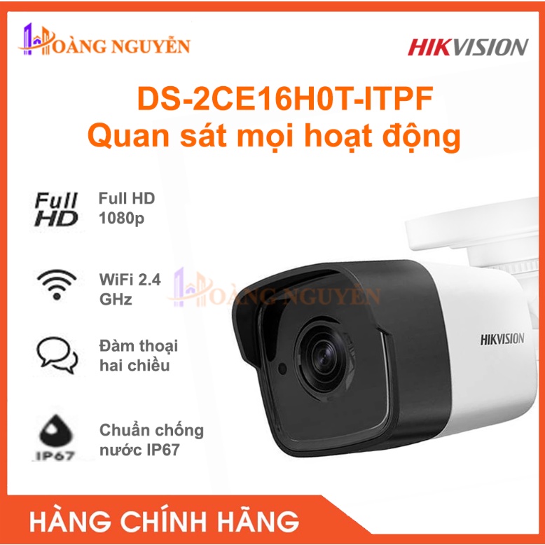 [NHÀ PHÂN PHỐI] Camera HD-TVI 5MP Hikvision DS-2CE16H0T-ITPF