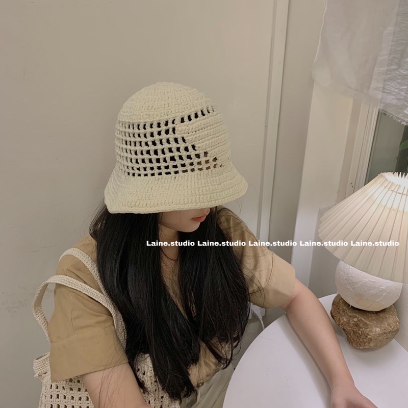 CROCHET BUCKET HAT- MŨ CÓI LƯỚI HANDMADE