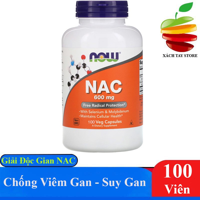 Viên Uống Giải Độc Gan NOW NAC 600mg - 100 Viên | BigBuy360 - bigbuy360.vn