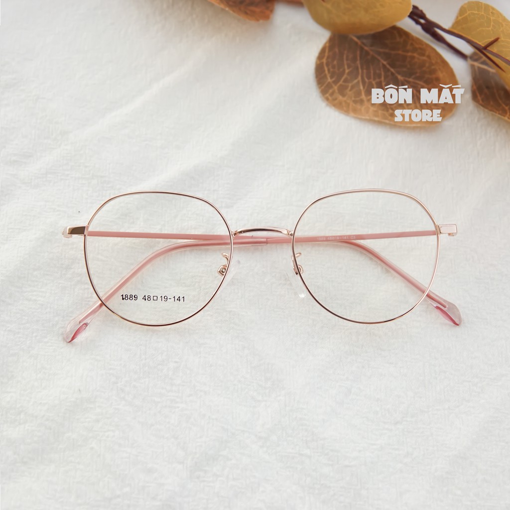 Gọng Kính Kim Loại Tròn Form Nhỏ 1889 (Tặng Hộp Khăn) | BigBuy360 - bigbuy360.vn