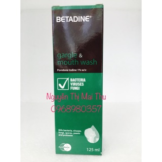 Súc họng Betadine Gargle & Mouth Wash 125ml