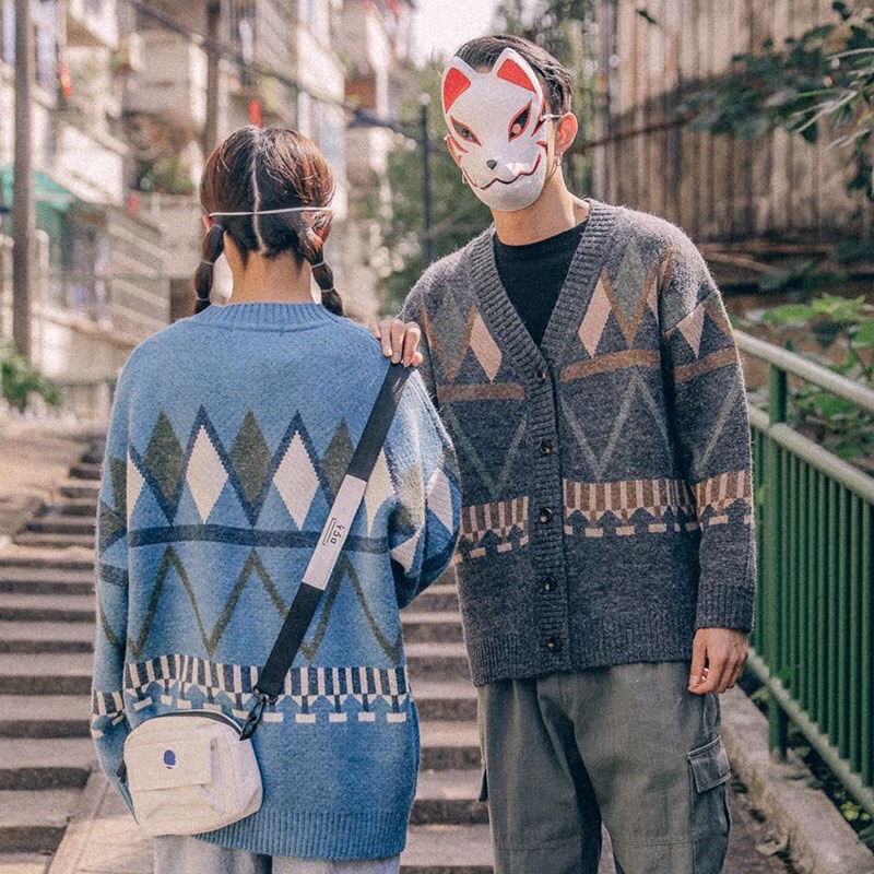 Áo cardigan Brochi hoạ tiết Aztec unisex style Hàn Quốc
