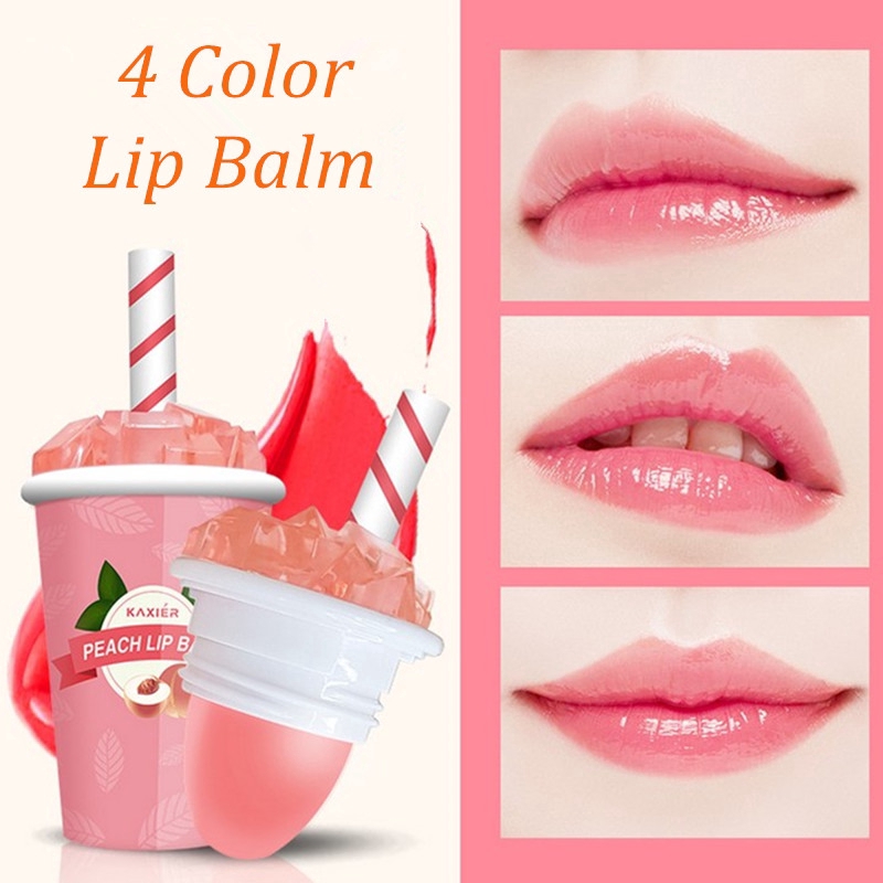 [Hàng mới về] Son dưỡng môi thiết kế hình cây kem 4 màu thay đổi theo nhiệt độ