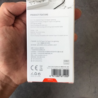 Cáp 2 Đầu Mcdodo TypeC To TypeC và Lightning - Max 60w và Pd 3.0