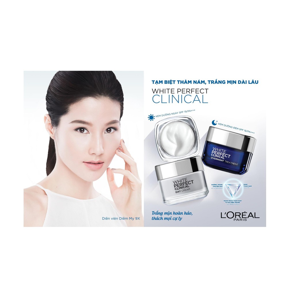 [ NHẬP MÃ THITHO123 GIẢM 10K ] Kem dưỡng da Loreal White Perfect Clinical ban ngày 50ml