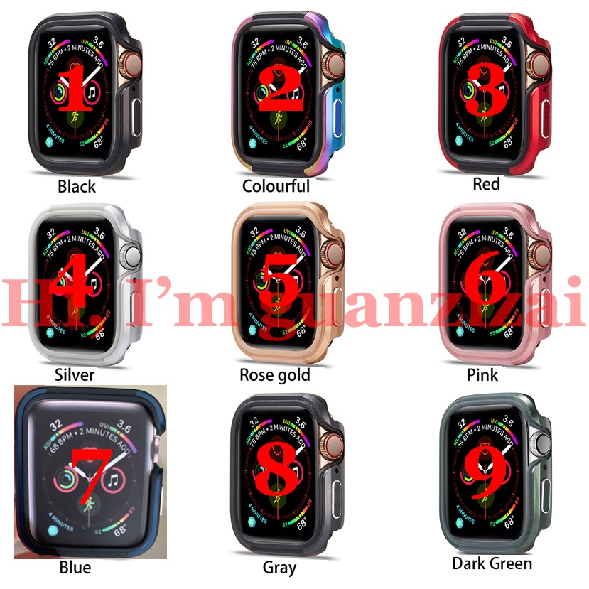 Vỏ Nhôm silicone Bảo Vệ Cho Đồng Hồ  Watch se/6/5/4/3/2/1, 38mm/42mm/40mm/44mm