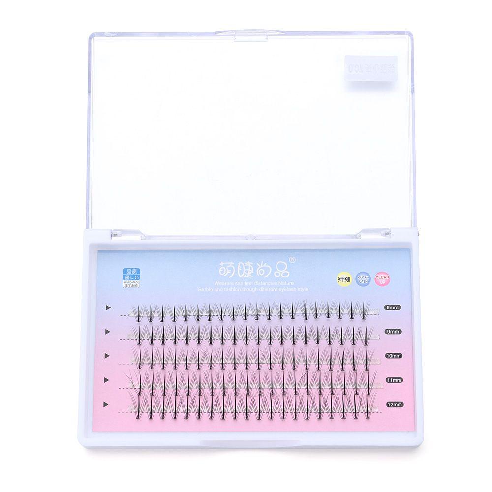 Hộp 100 Gói Lông Mi Giả Mỏng Đầu Nhọn Lâu Trôi Tự Nhiên