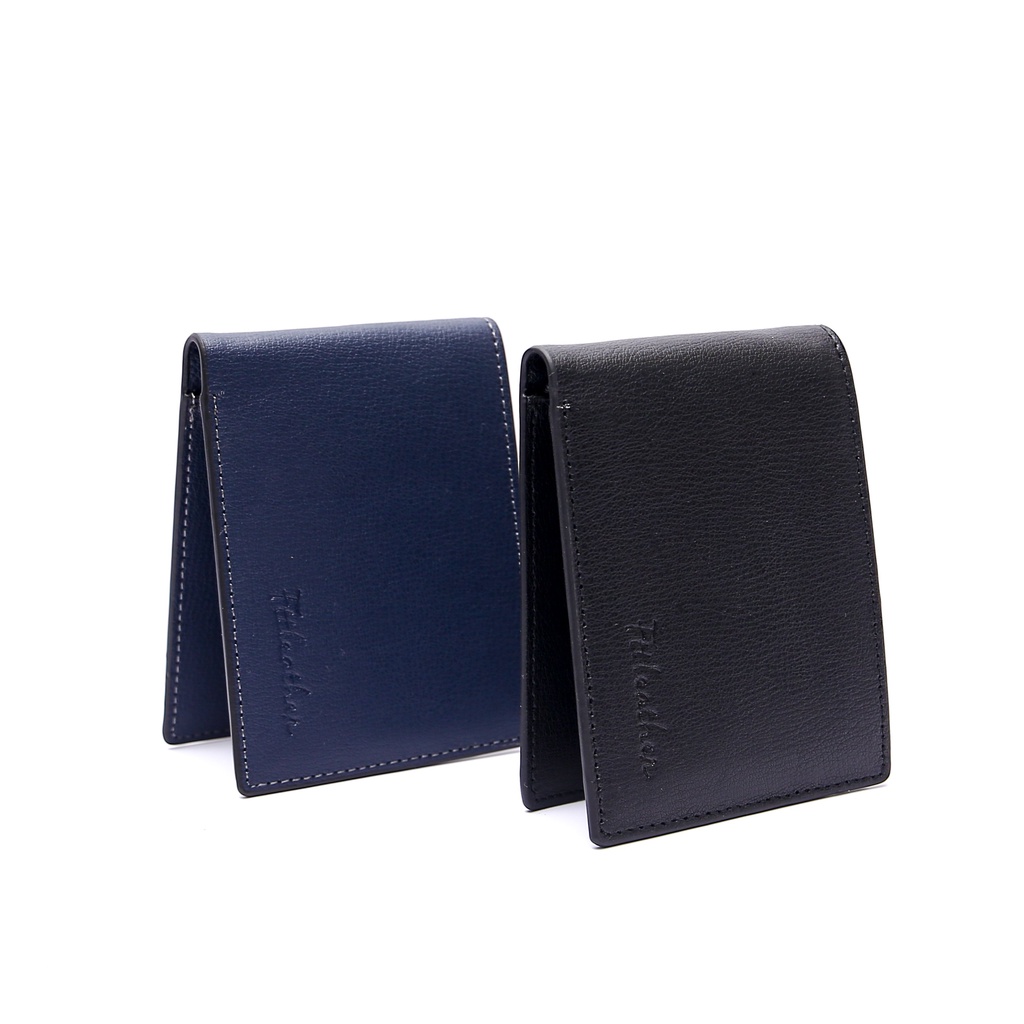 Ví nam mini đựng thẻ card Mercury dáng ngang da bò thật 100% vân nổi thương hiệu Fttleather