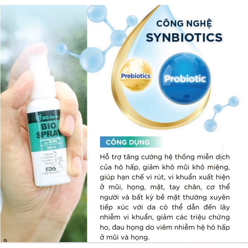 Xịt họng bio spray hàn quốc cho bé từ 2 tuổi và người lớn kháng virus 30ml