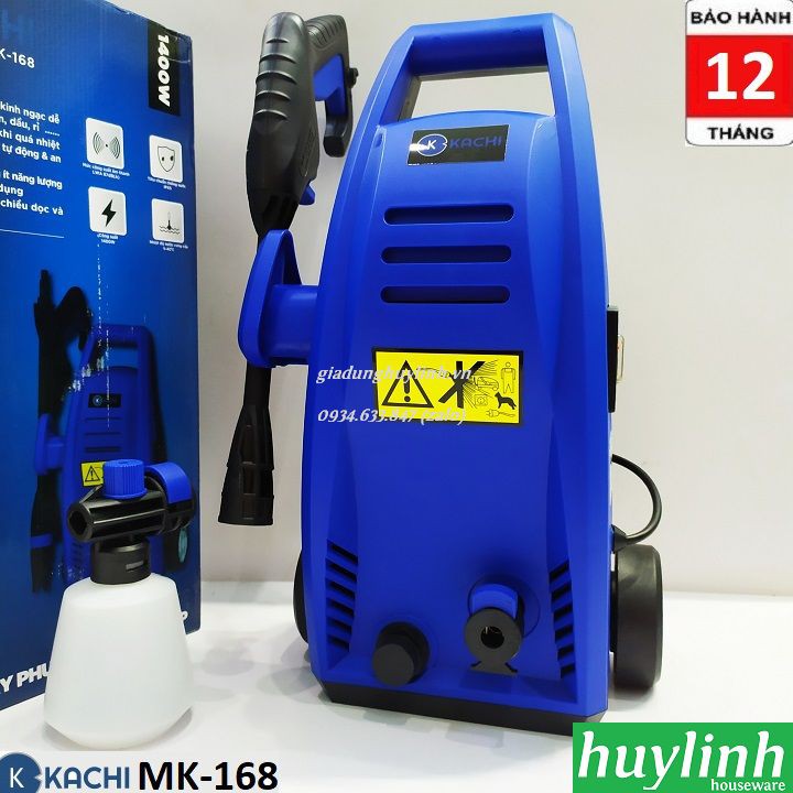 FREESHIP Máy xịt rửa xe Kachi MK192- 1200W - Model 2020 (thay thế MK168 và MK72)