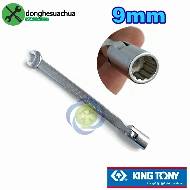 Cờ lê hai đầu 9mm Kingtony 1020-09 (miệng -lắc léo)