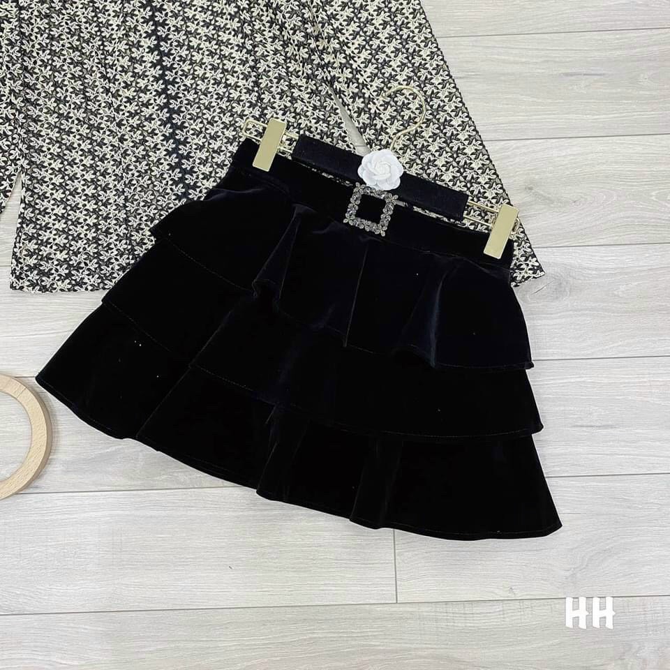 Chân Váy Nhung Tầng Siêu Hot