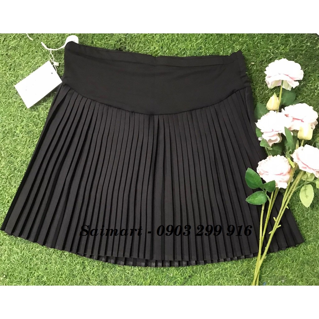 Chân Váy Bầu Xếp Li Nhỏ Xinh Xắn Thời Trang Cho Mẹ, Có Lót Quần Mềm Bên Trong