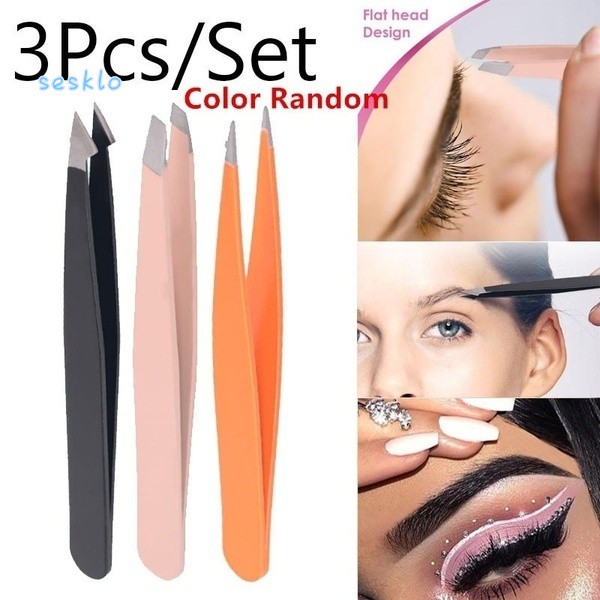 Đồ Chơi Nhân Vật SK SK Độc Đáo Sáng Tạo☑Set 3 Nhíp Hỗ Trợ Tháo Lông Mày Tiện Dụng Chất Lượng Cao