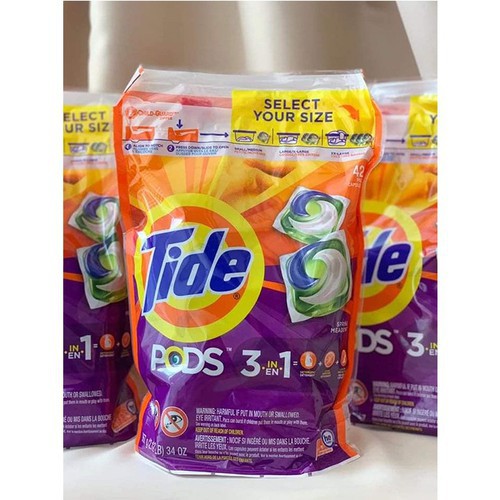 Viên giặt Tide pods 3in1 của Mỹ ( bịch 42 viên)