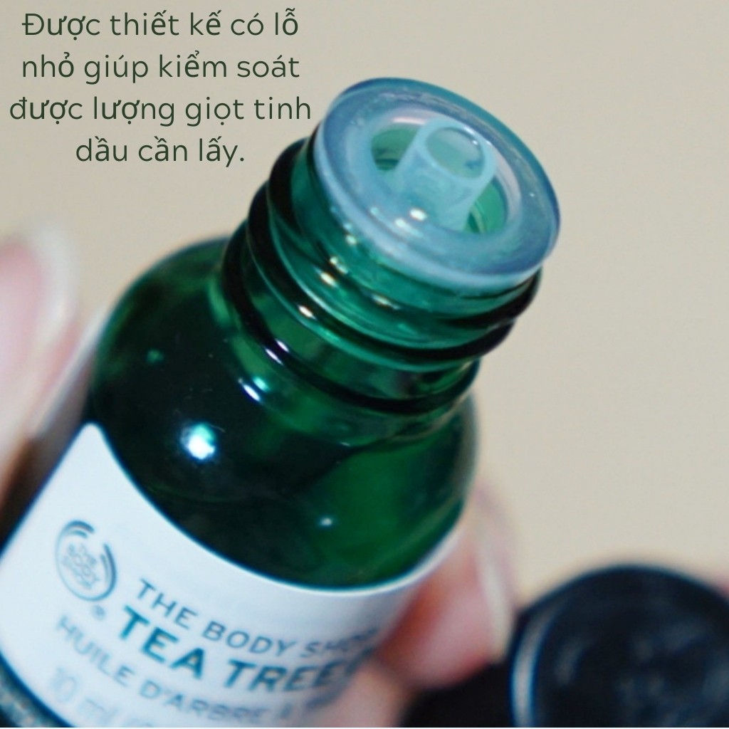 Tinh dầu tràm trà THE BODY SHOP Tea Tree Oil Làm Xẹp Mụn Giảm Viêm Hiệu Quả Sau 1 Đêm (10ml)