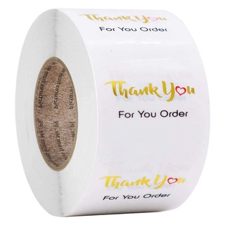 Sticker thank you, cuộn 500 sticker dán chữ thank you đẹp mắt
