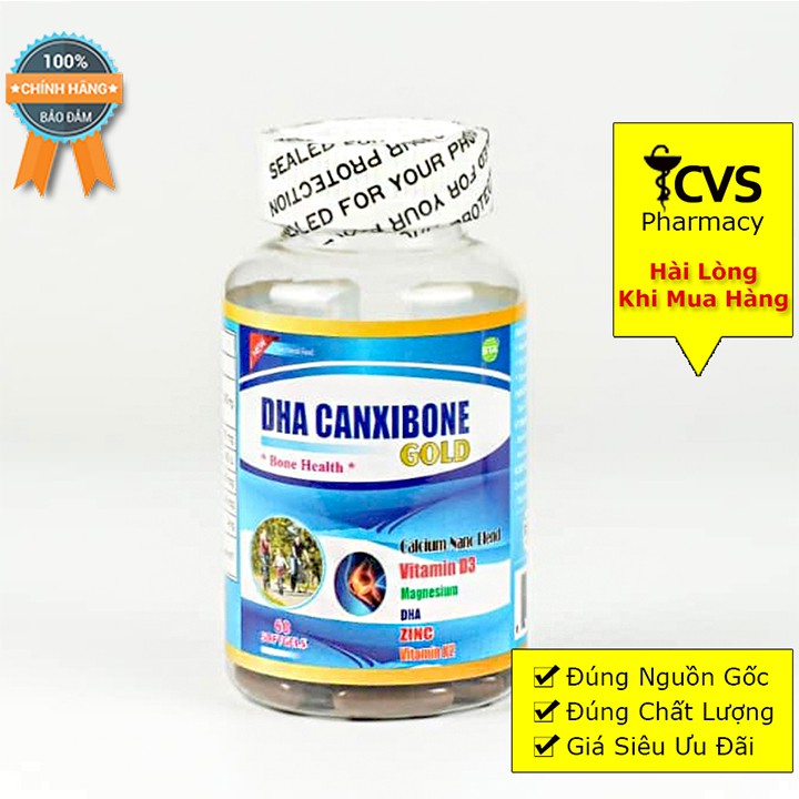 Viên Uống DHA CANXIBONE GOLD - Giúp Bổ Sung Calci Phòng Ngừa Loãng Xương Hiệu Quả