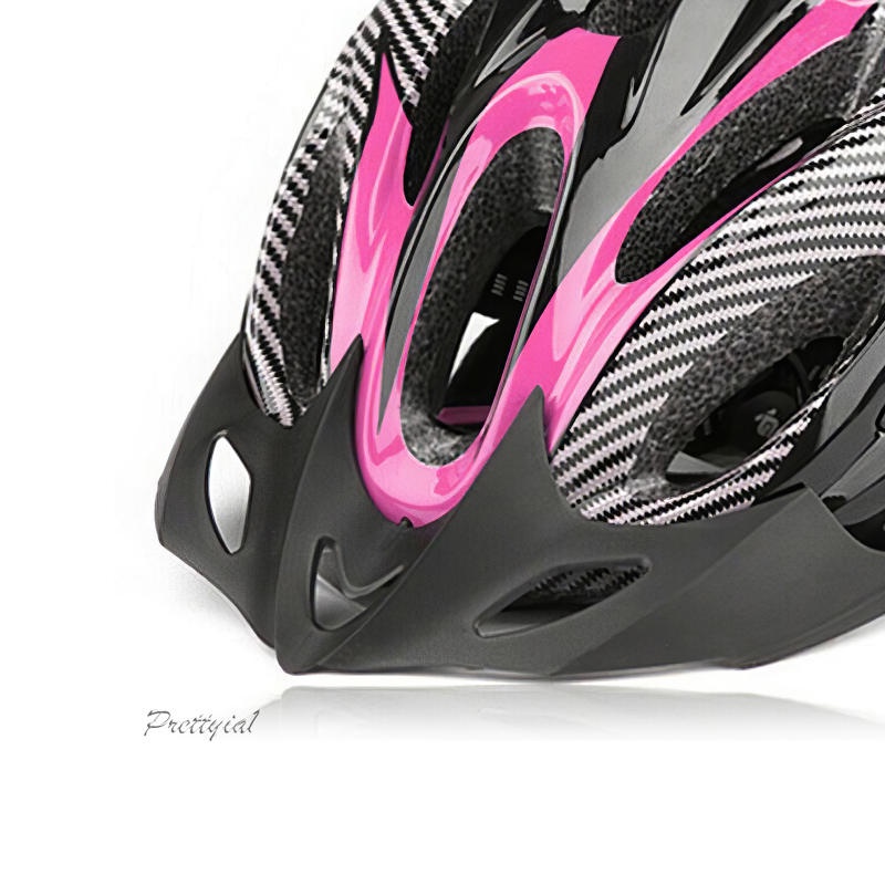 [Prettyia1] Mũ Bảo Hiểm Xe Đạp Có Tấm Chắn Chống Va Chạm EPS Màu Đỏ Đen