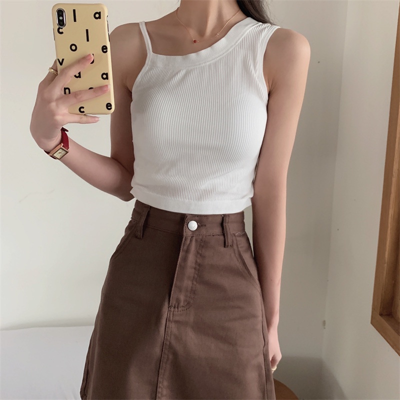 061829 Áo Ngực Dạng Ống Bất Đối Xứng Có Miếng Lót Cố Định