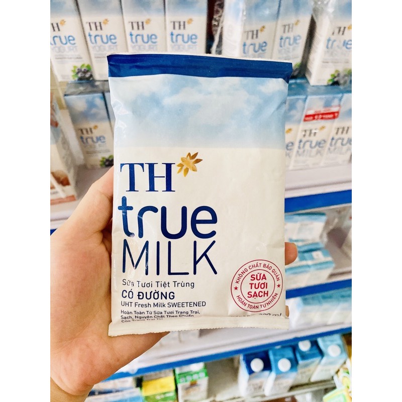 SỮA TH TRUEMILK CÓ ĐƯỜNG, ÍT ĐƯỜNG, NGUYÊN CHẤT 220ml [COMBO 10 GÓI]