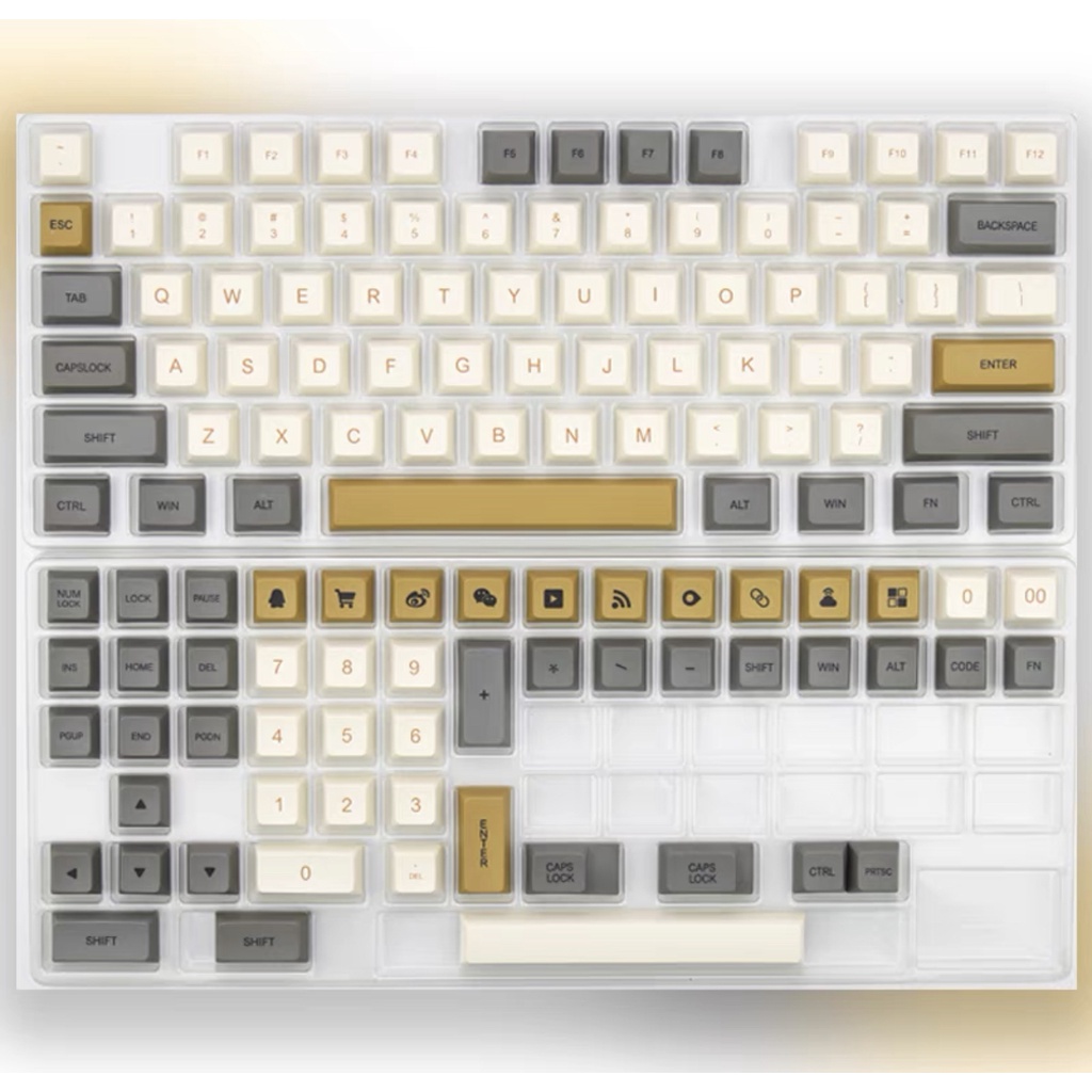 Keycap bàn phím màu chocolate siêu chất Dry Martini XDA cao độ PBT 125 phím