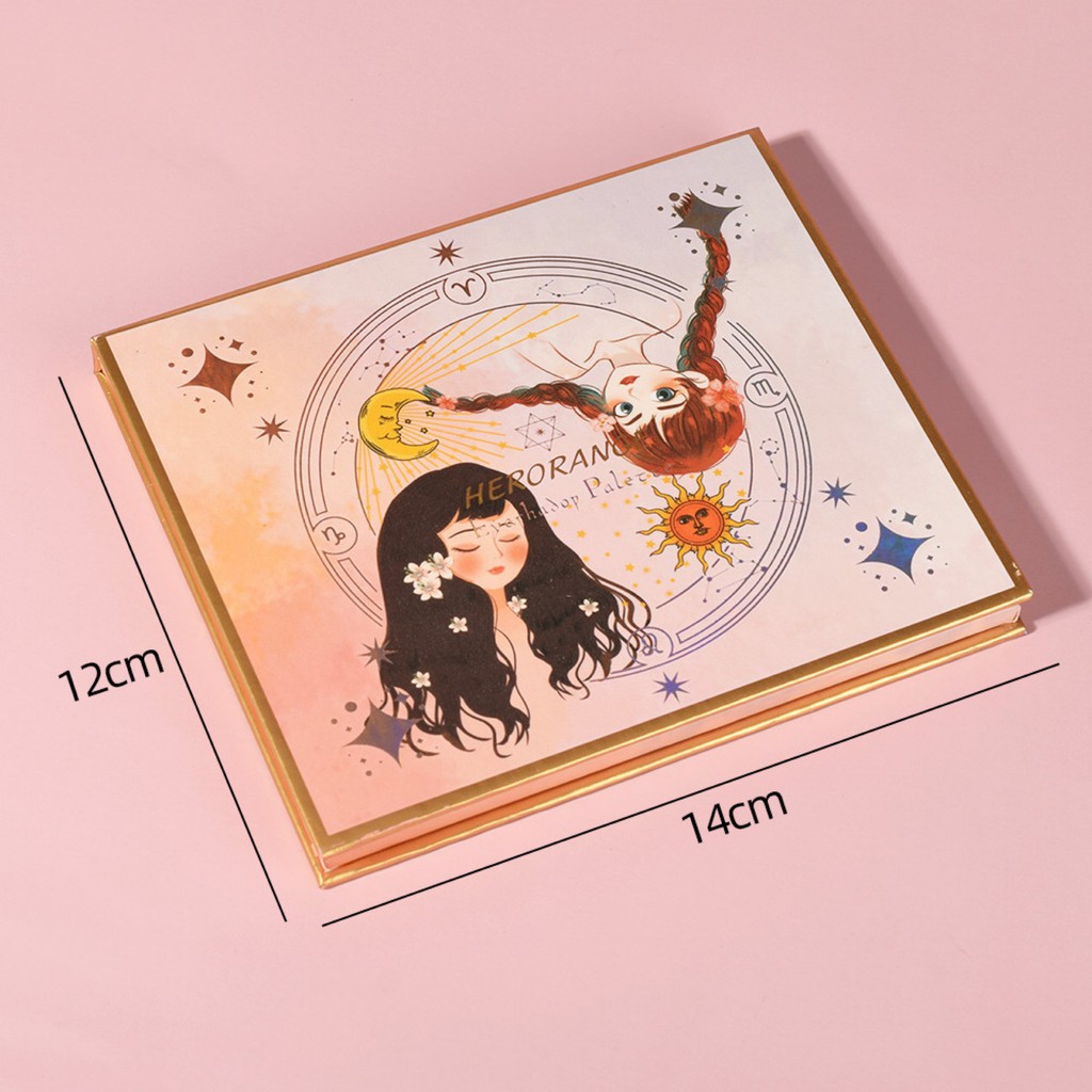 Bảng phấn mắt 12 màu cô gái HERORANGE tông cam đào xinh xắn Eyeshadow Palette HERO12 | BigBuy360 - bigbuy360.vn
