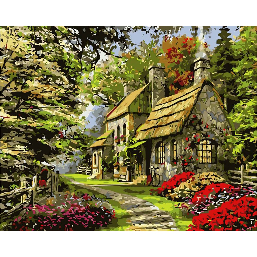 Bộ Tranh Sơn Dầu 40x50cm Tự Làm Hình Phong Cảnh Đường Phố
