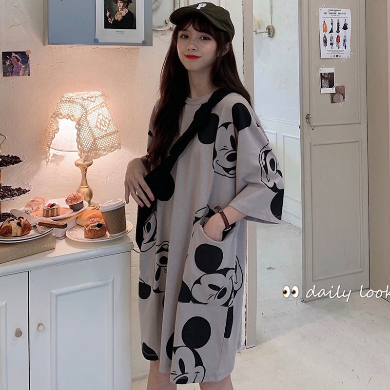 Đầm Ngắn Tay Dáng Rộng Thời Trang Dành Cho Bà Bầu