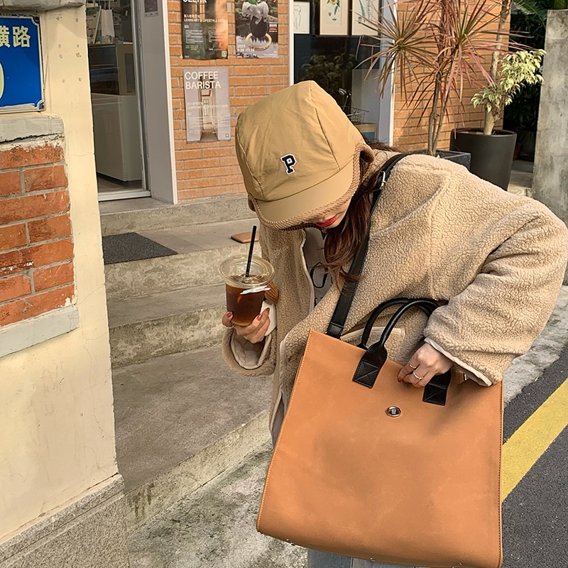 Mũ Cotton Nhung Chống Thấm Nước Kiểu Nhật Bản Thời Trang Mùa Đông Cá Tính