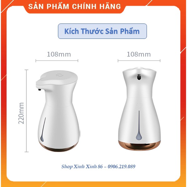 [MẪU MỚI - SẠC USB] Máy Rửa Tay Cảm Biến, Máy Rửa Tay Tạo Bọt Tự Động Dung Tích 500ml Cổng Sạc USB Cao Cấp