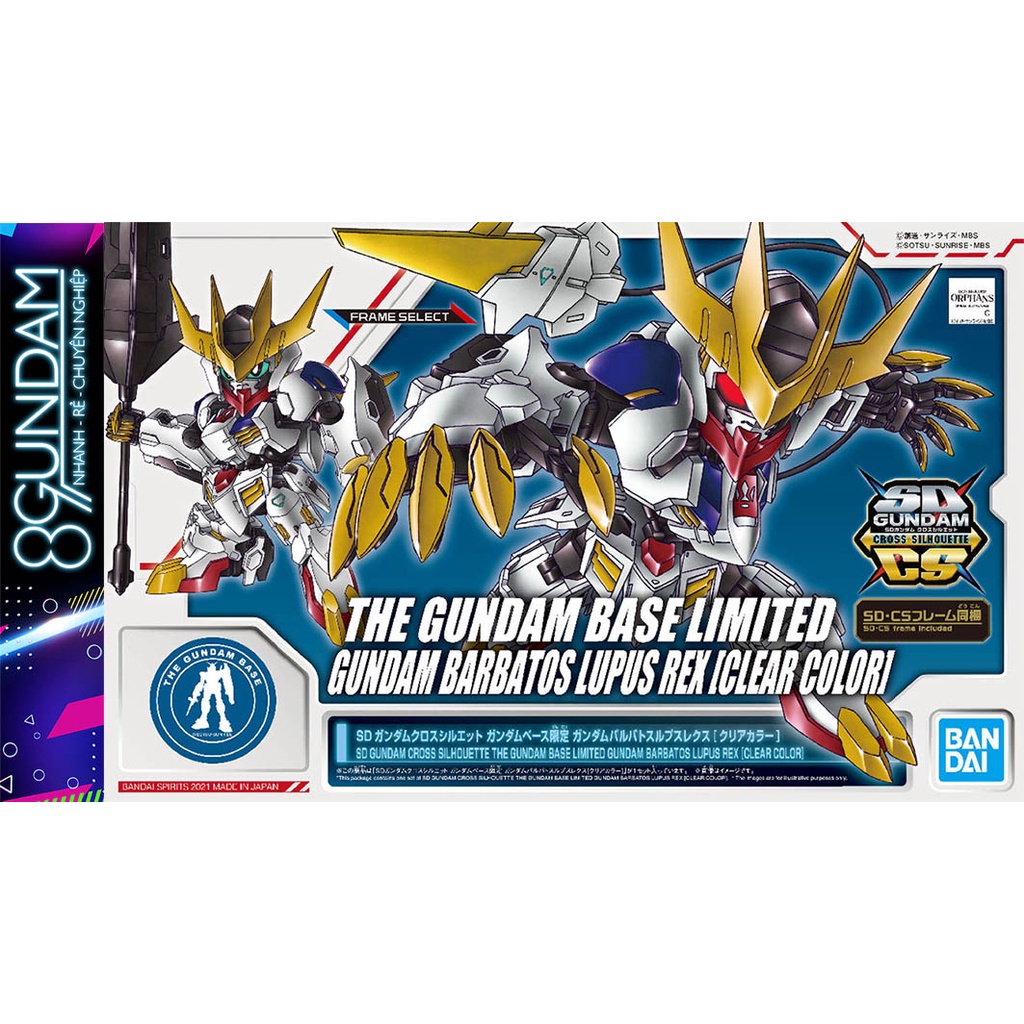 Mô Hình Lắp Ráp Gundam SD CS Barbatos Lupus Rex Clear Color (có 2 frame SD và CS)