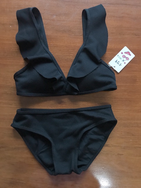 Đồ bơi My Bikini bèo vạt 2 mảnh màu đen (có sẵn)