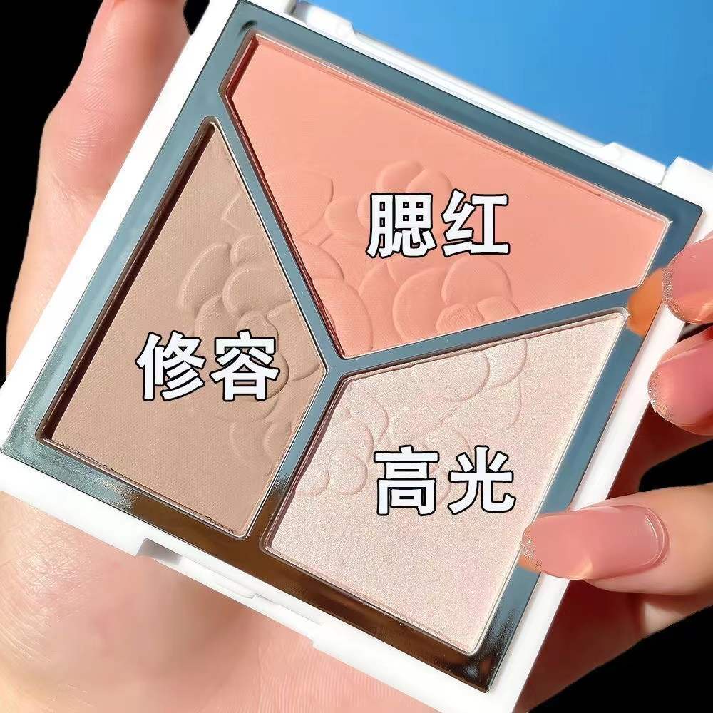 Bảng Phấn Bắt Sáng Tích Hợp Phấn Má Hồng Ba Màu Thương Hiệu Lameila | BigBuy360 - bigbuy360.vn
