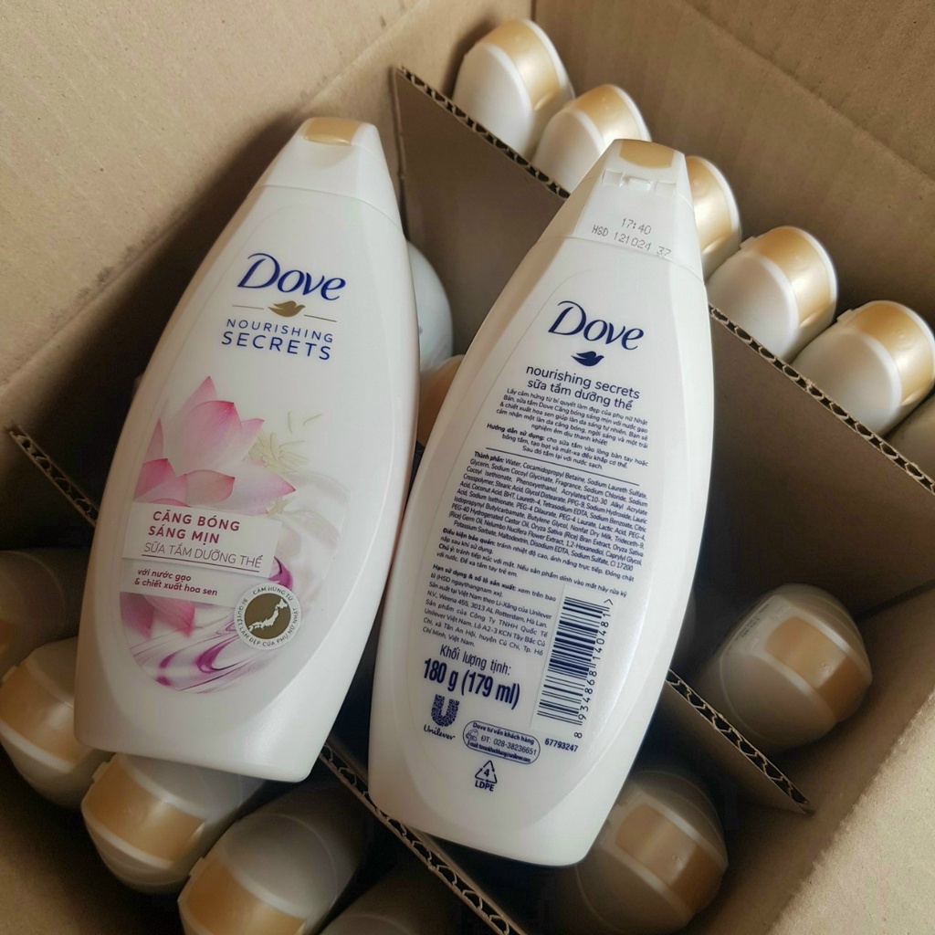 Sữa tắm dưỡng thể Dove căng bóng, thư giãn 180g