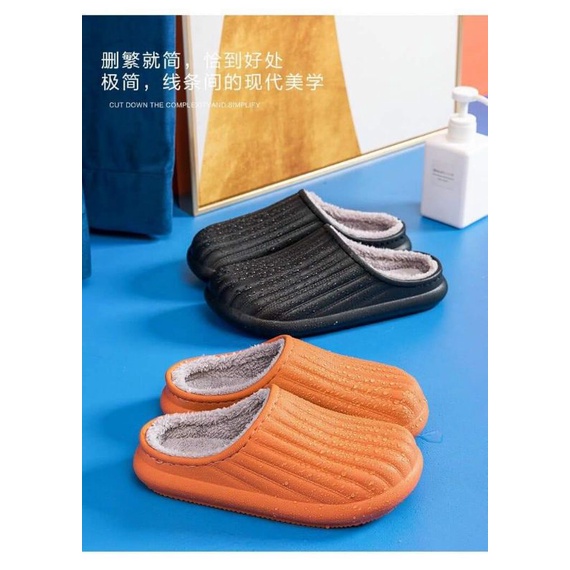 Dép bông lót lông cừu,Sục lót lông chống thấm nước siêu ấm, chống trơn , trượt.