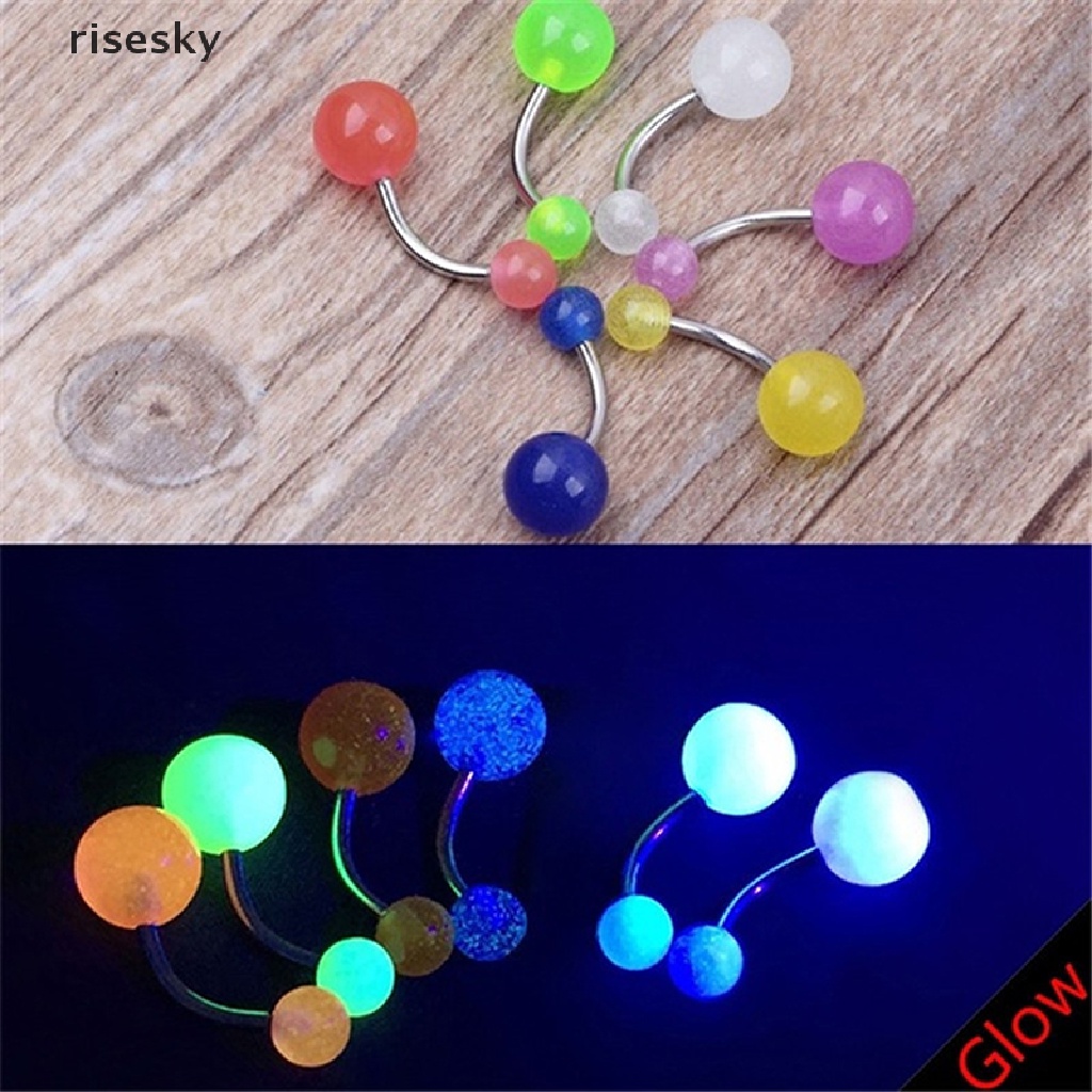 Set 10 Khuyên Rốn Dạ Quang Nhiều Màu Sắc ♨Trên đó